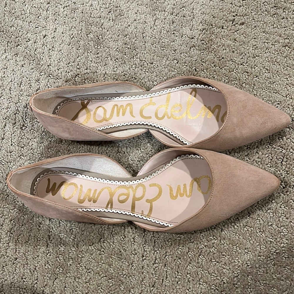 Sam Edelman pointed toe tan suede flats size 9.5